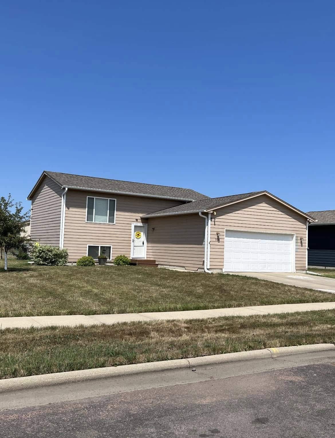 After exterior house painting