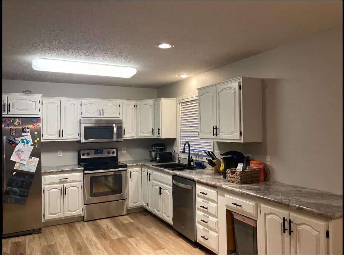 After interior room painting