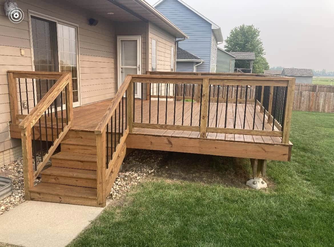 After deck staining project