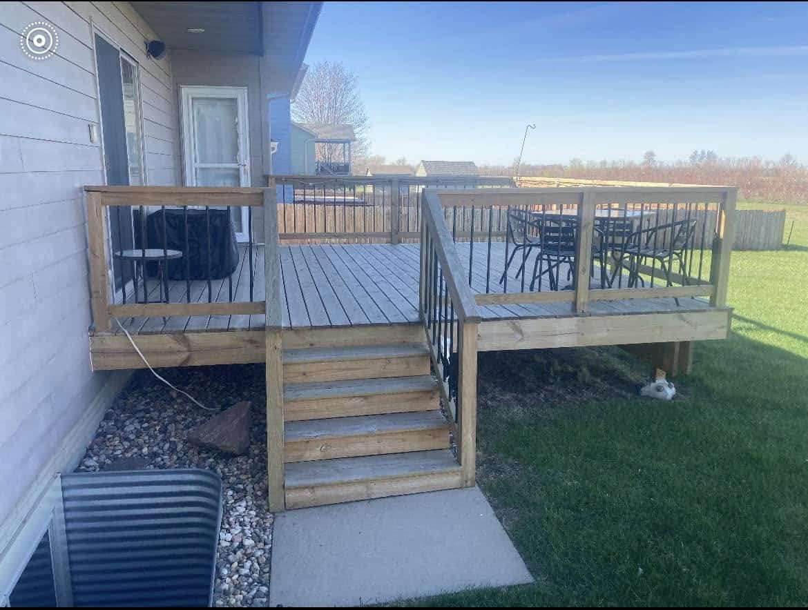 Before deck staining project